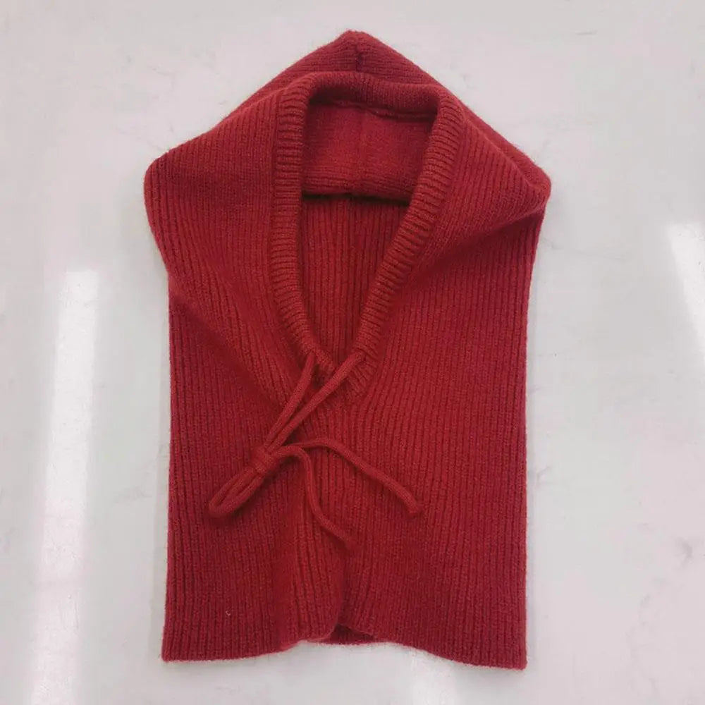 Cozy Knitted Hooded Balaclava with Neck Warmer