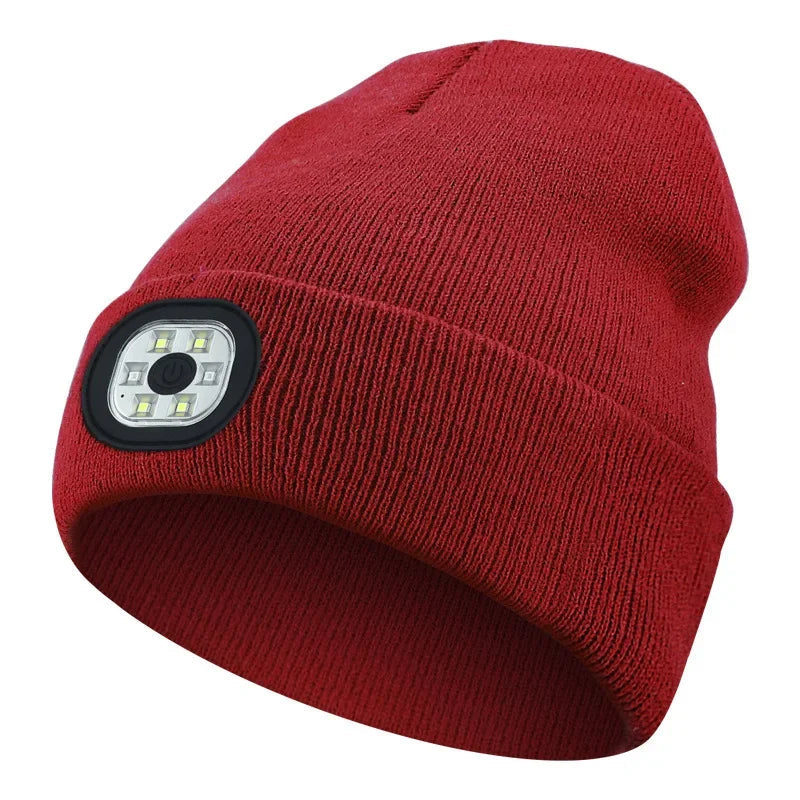 Winter-Ready Rechargeable LED Beanie Hat with Hands-Free Illumination