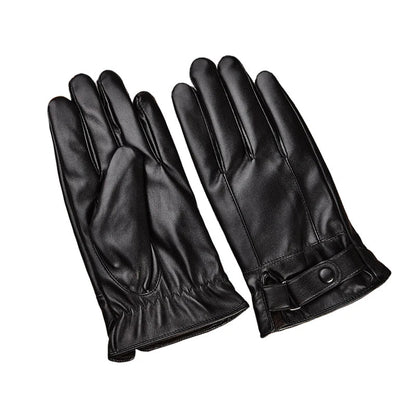 Men's Premium Leather Touchscreen Gloves for Winter - Stay Warm & Connected