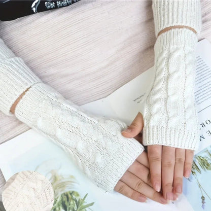 Cozy Knit Women's Winter Fingerless Gloves
