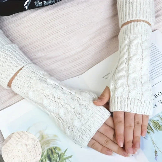Cozy Knit Women's Winter Fingerless Gloves