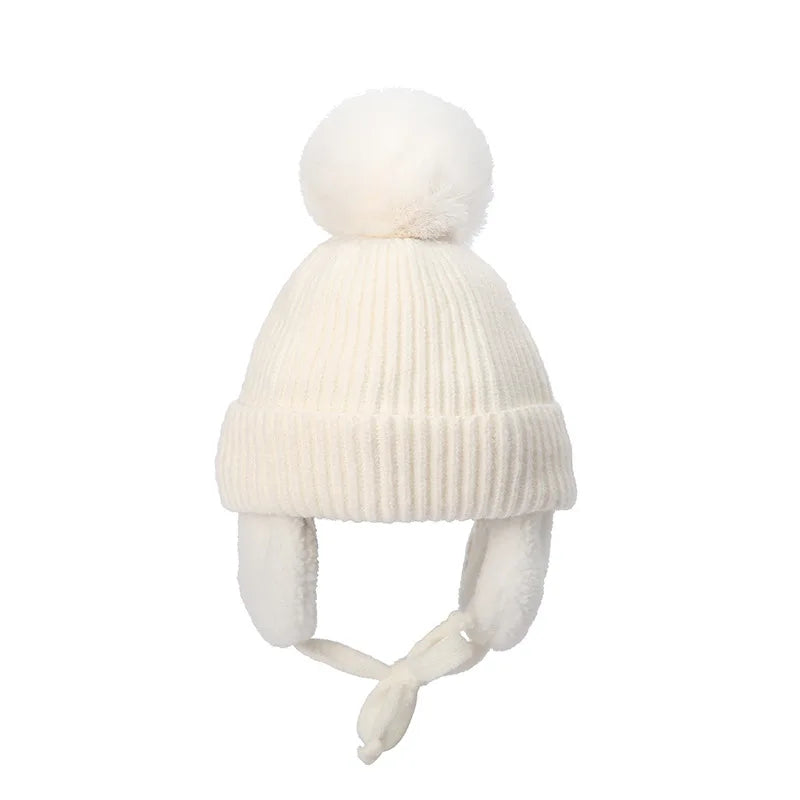 Cozy Kids' Knit Beanie with Earflaps - Warm Winter Hat