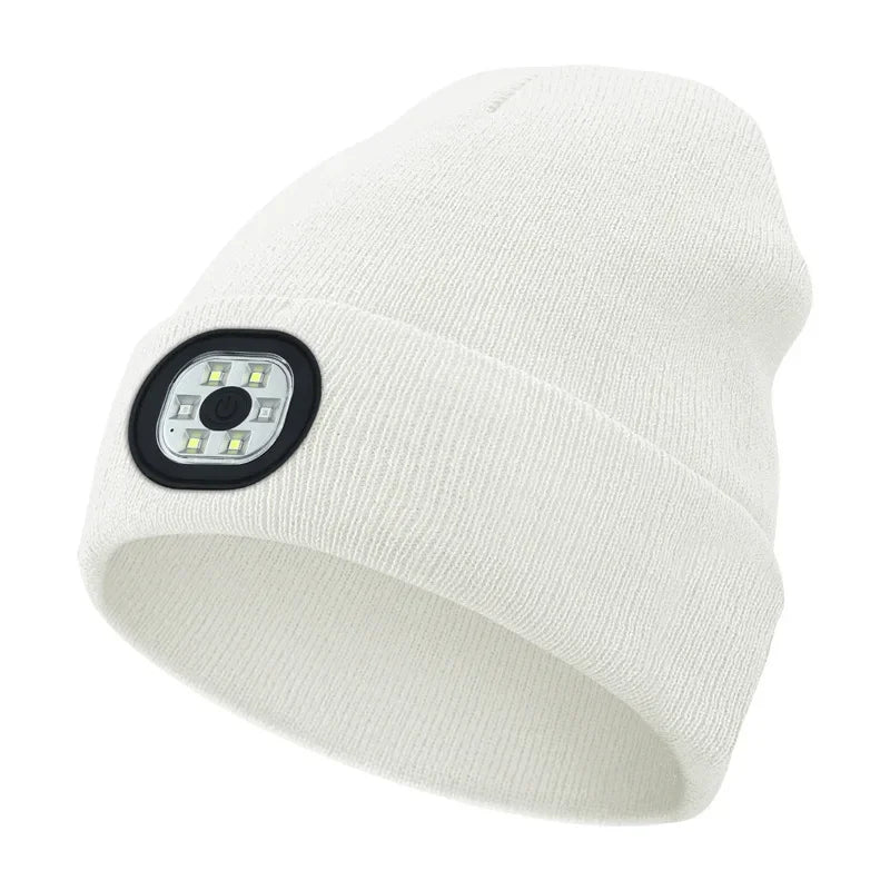 Winter-Ready Rechargeable LED Beanie Hat with Hands-Free Illumination
