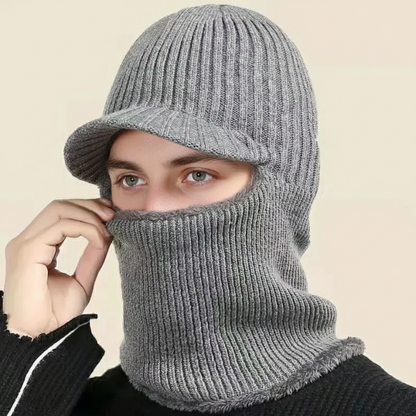 Cozy Knit Beanie Balaclava with Visor