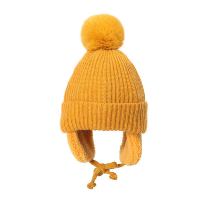 Cozy Kids' Knit Beanie with Earflaps - Warm Winter Hat